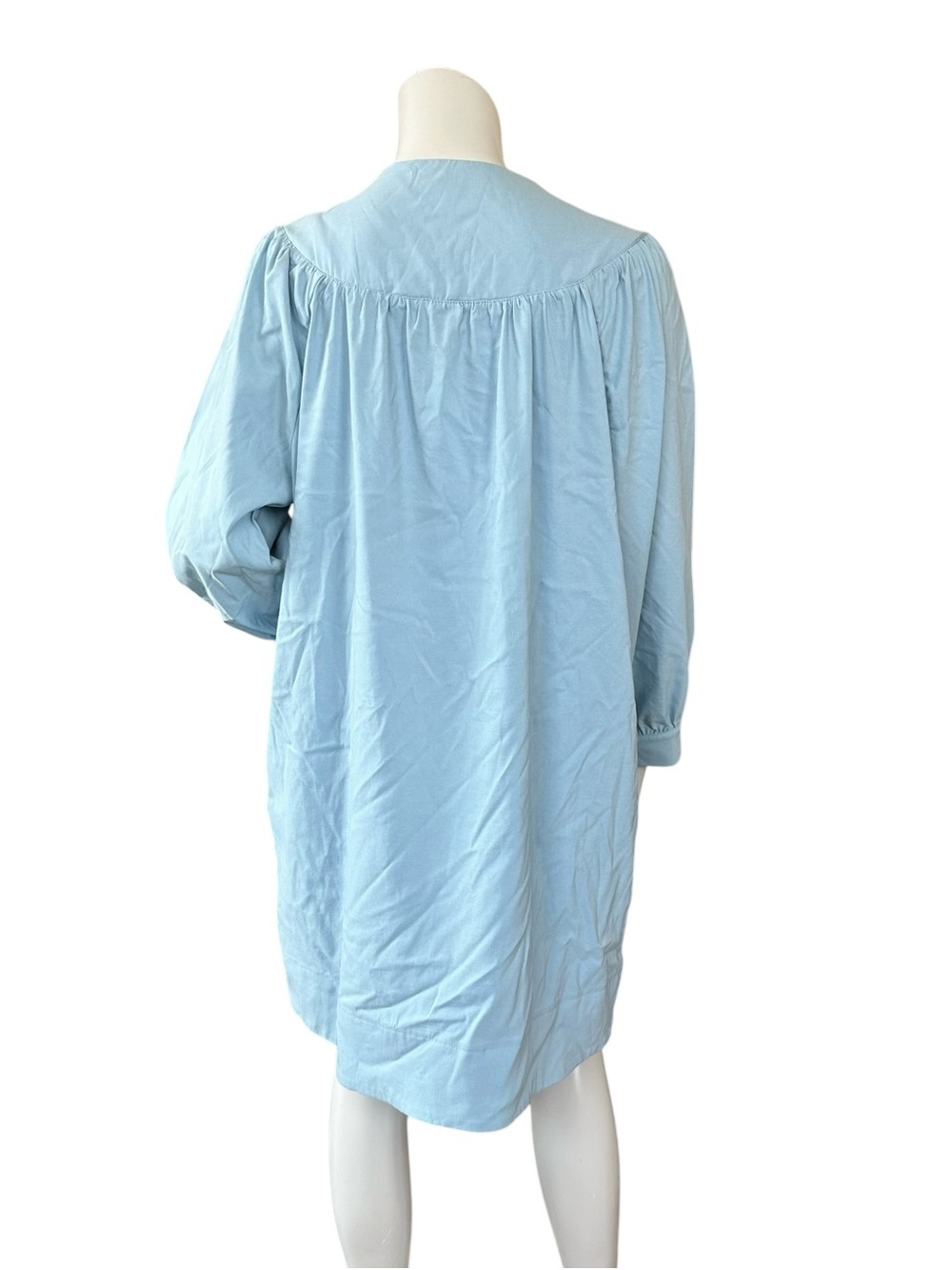 Tuckernuck Pomander Place Robbie Baby Blue Long Sleeve Mini Shift Dress Large - Picture 6 of 9